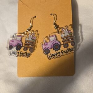 Hoppy Easter Kids Earrings - Purple